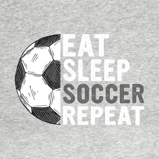 Eat Sleep Soccer Repeat Funny Soccer Players Kids Boys T-Shirt